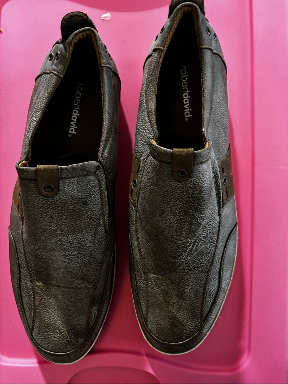 Slip-On Men’s Casual Shoe in Dark Brown/ Robert David size 15 men’s